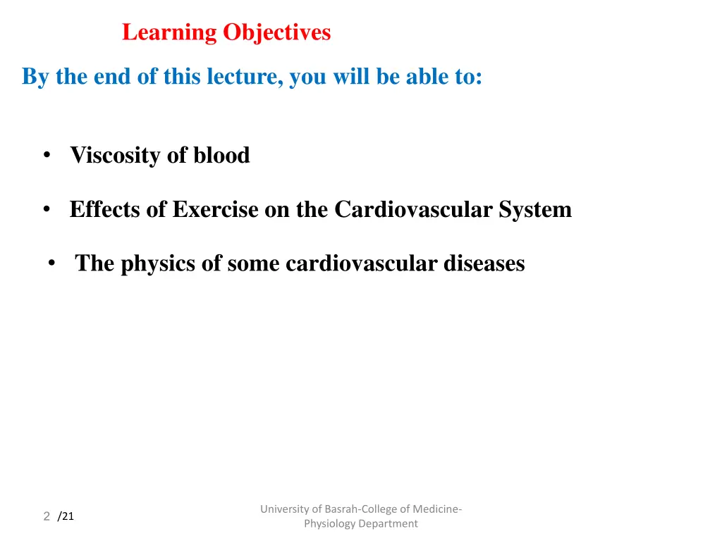 learning objectives