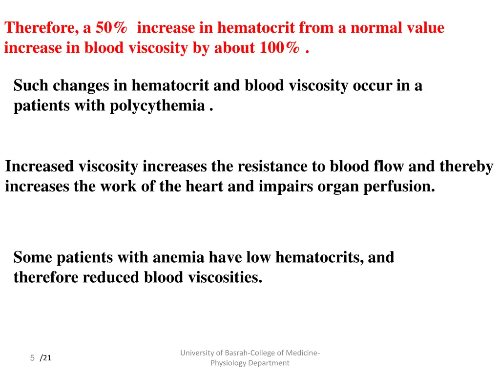 therefore a 50 increase in hematocrit from