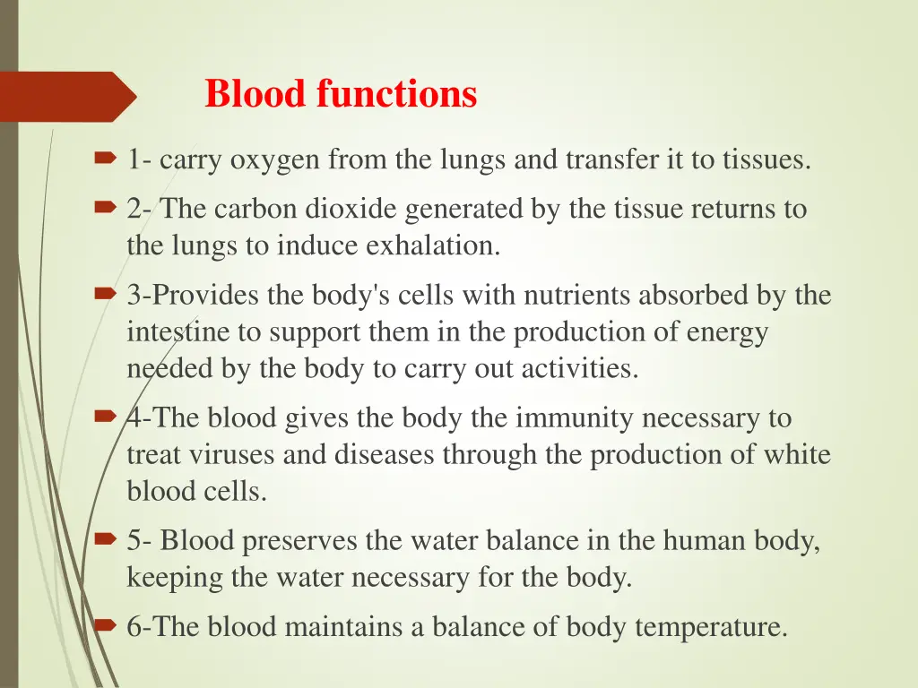 blood functions