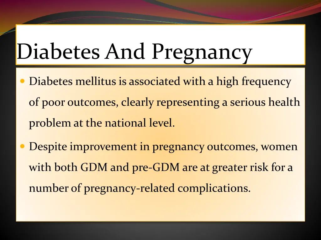 diabetes and pregnancy