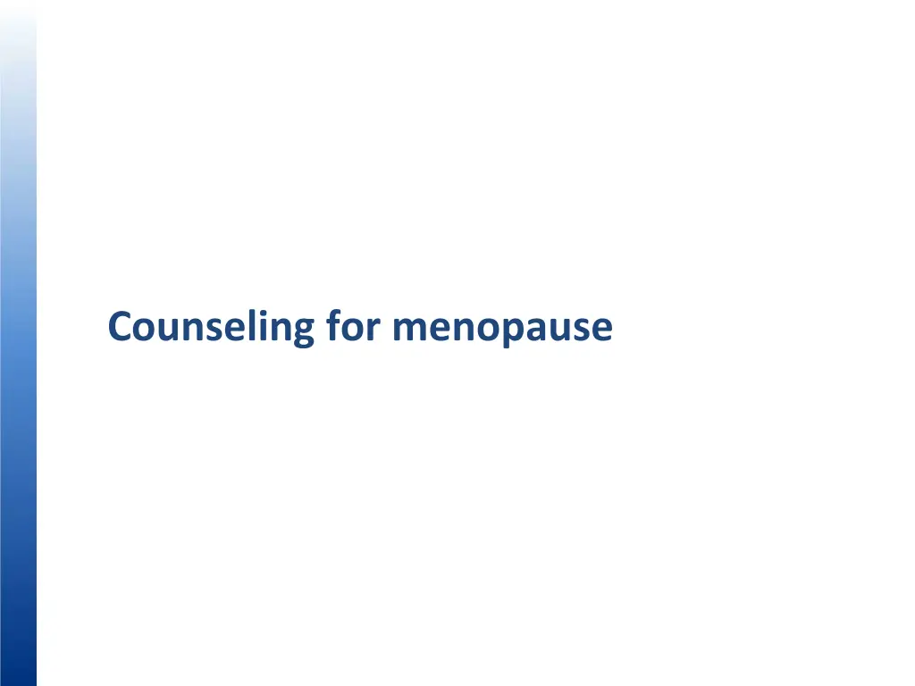 counseling for menopause