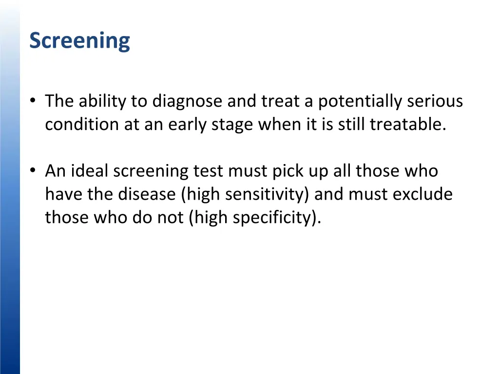 screening