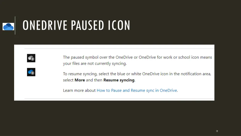 onedrive paused icon