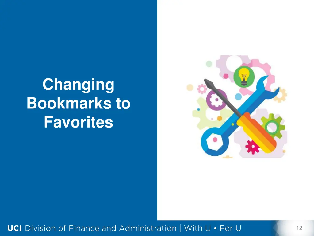 changing bookmarks to favorites