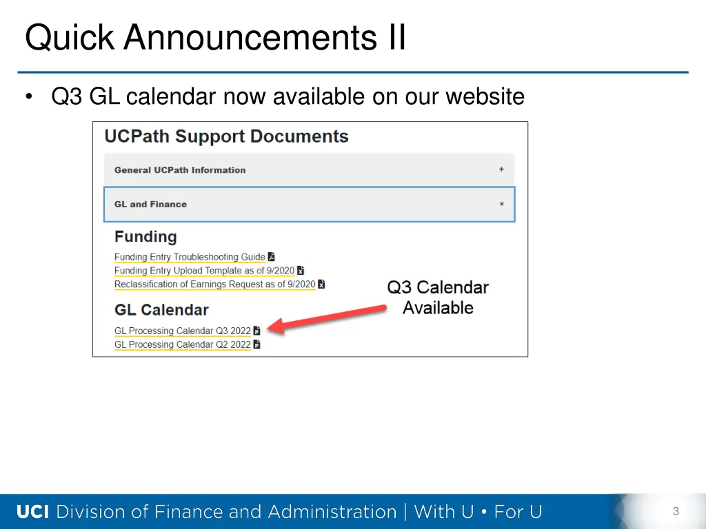 quick announcements ii
