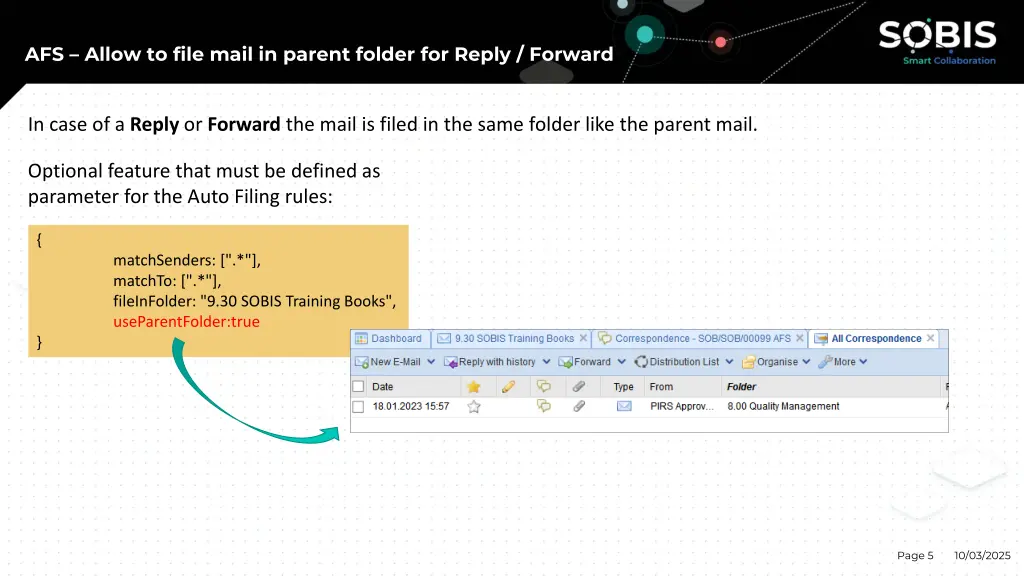 afs allow to file mail in parent folder for reply