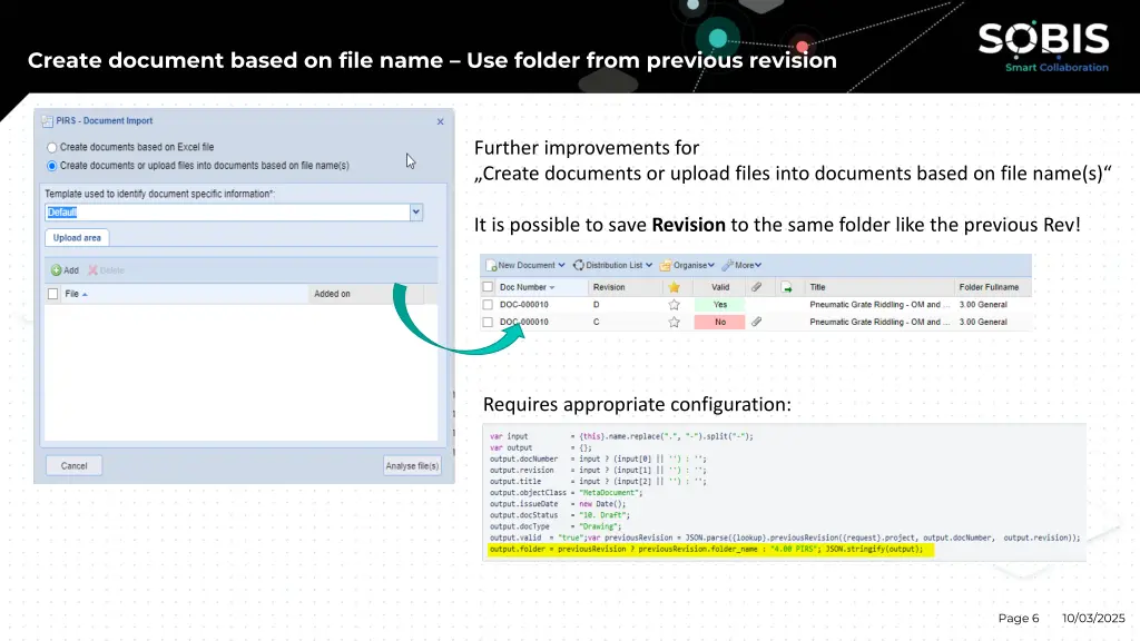 create document based on file name use folder