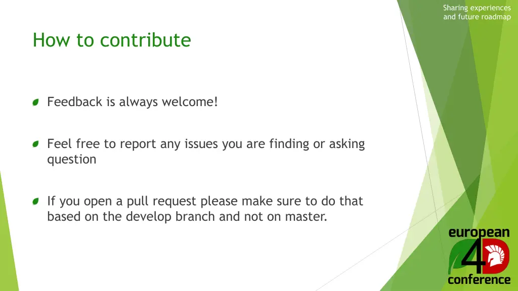 sharing experiences and future roadmap 10