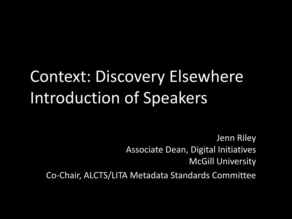 context discovery elsewhere introduction