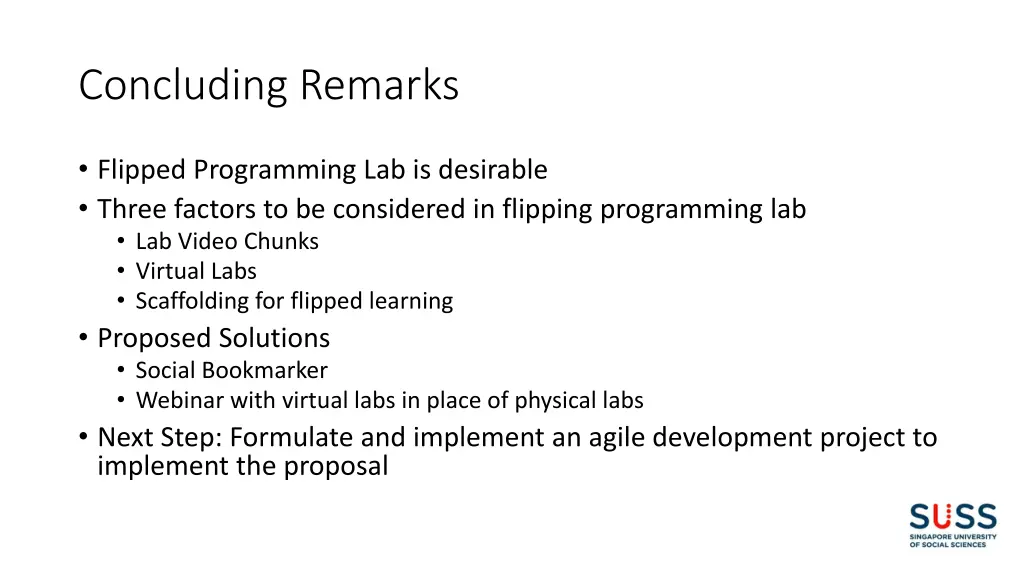 concluding remarks