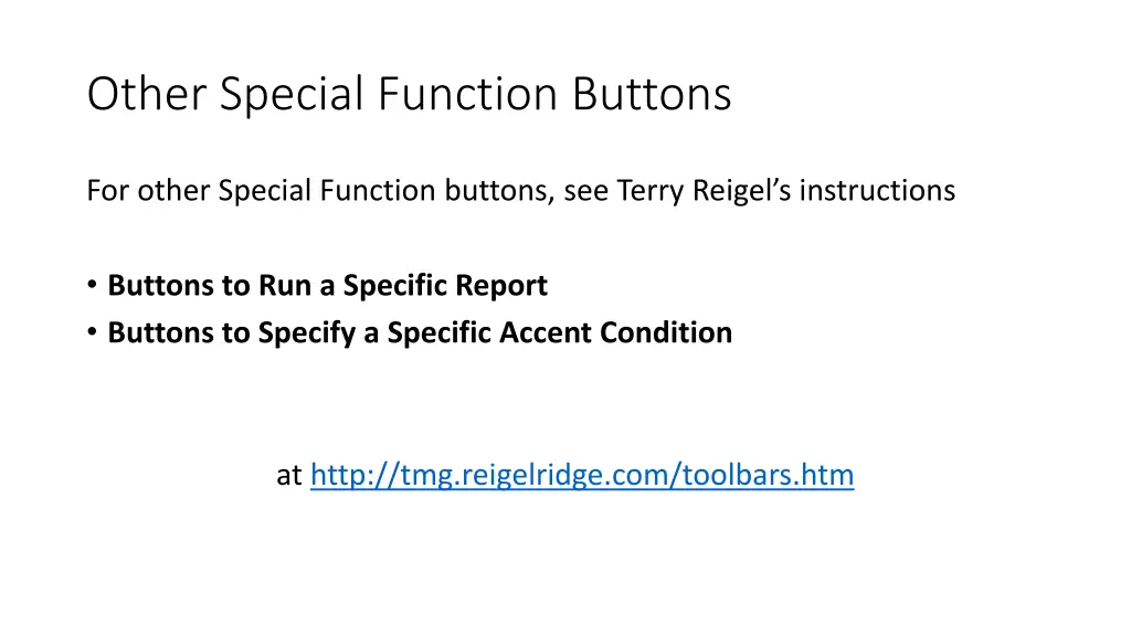 other special function buttons