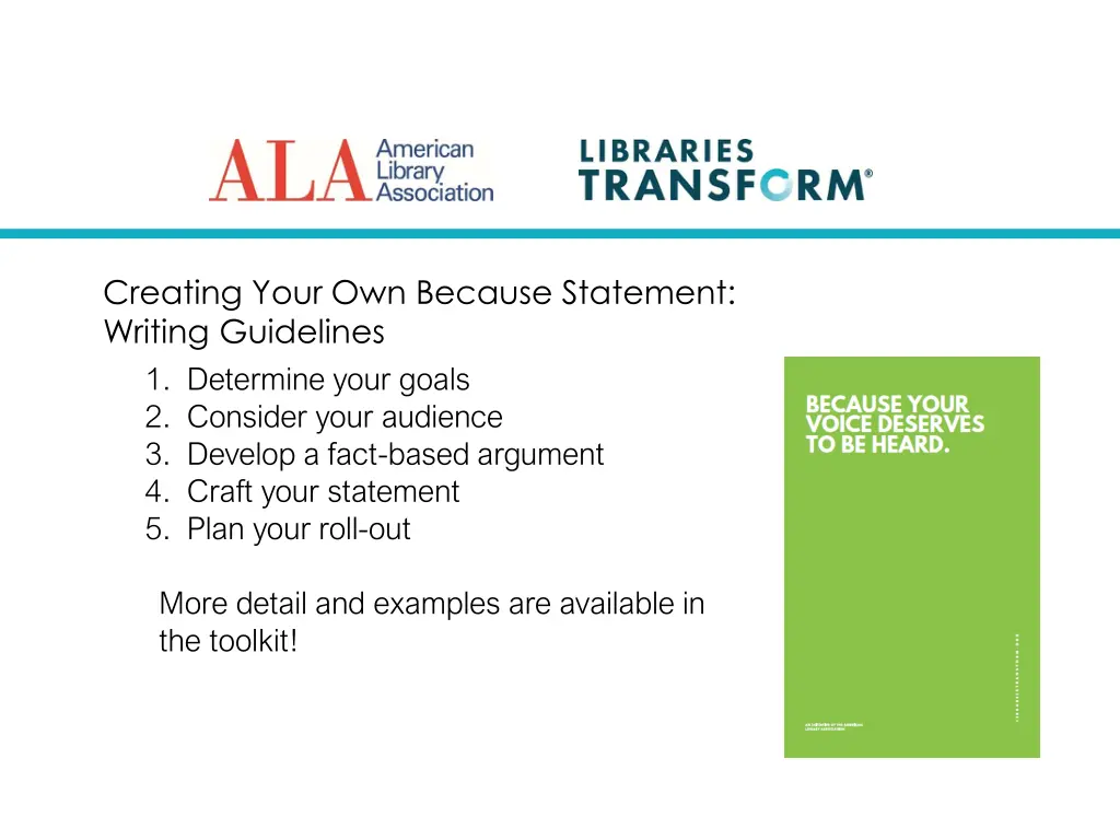 creating your own because statement writing