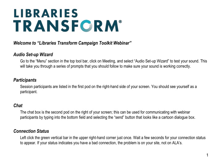 welcome to libraries transform campaign toolkit