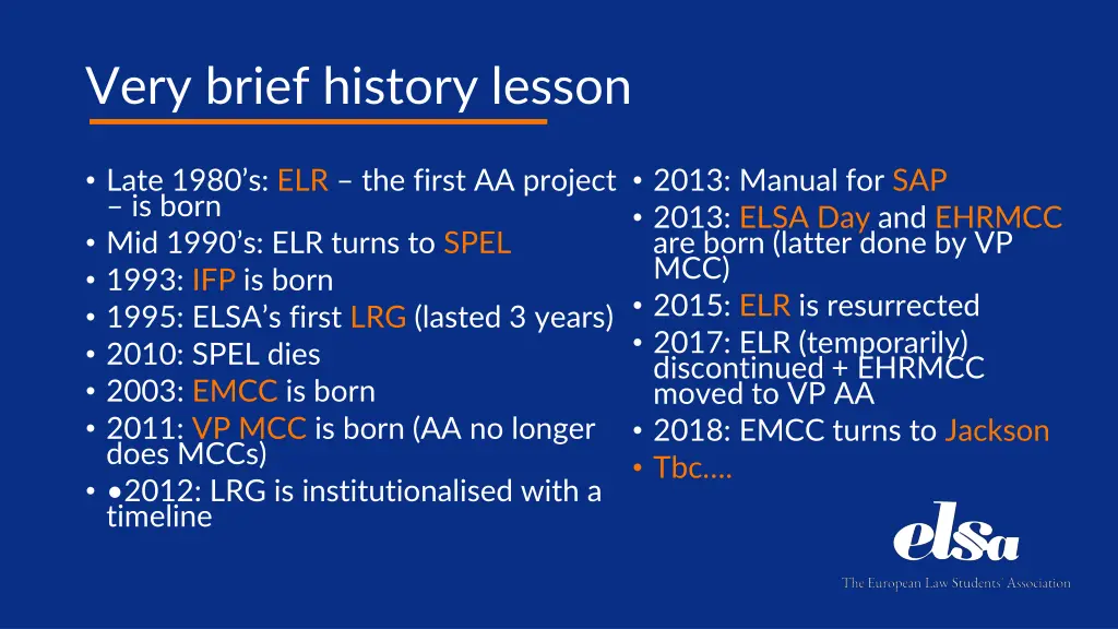 very brief history lesson