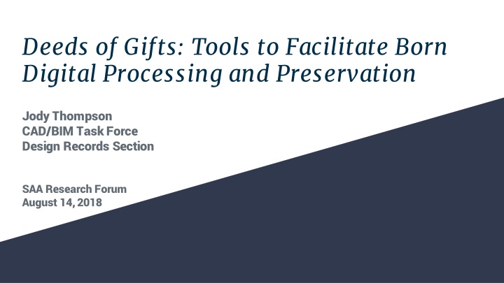 deeds of gifts tools to facilitate born digital