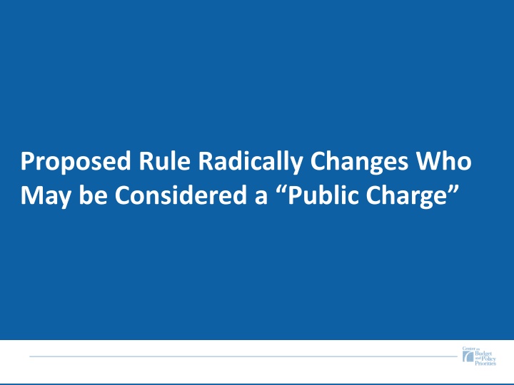 proposed rule radically changes