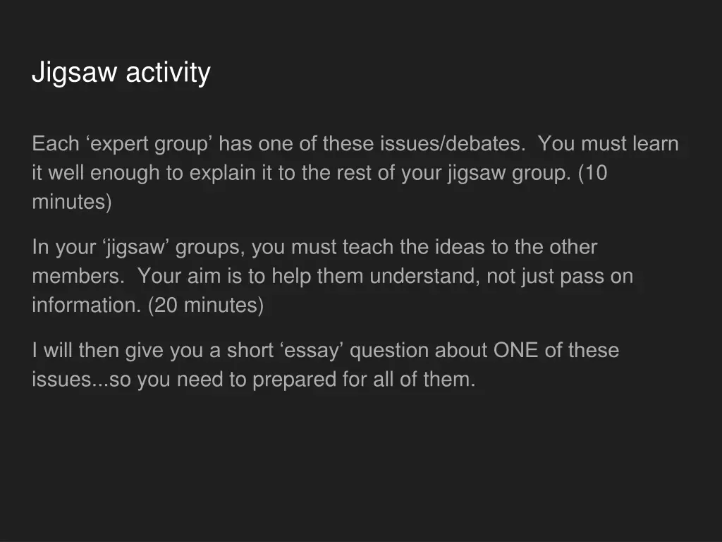 jigsaw activity