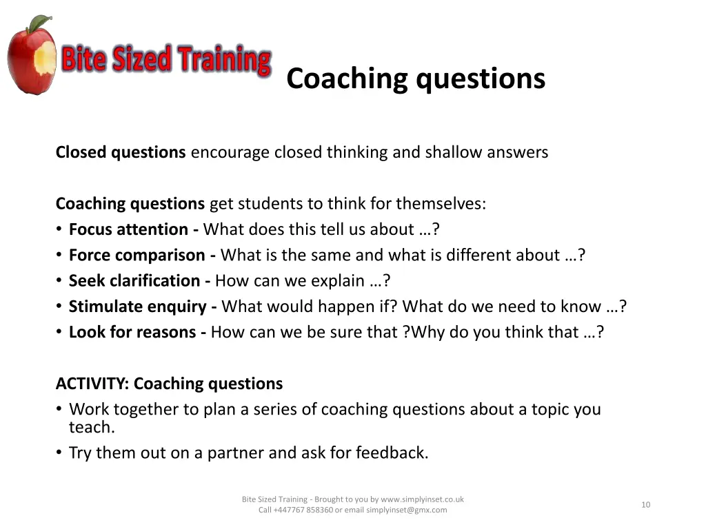 coaching questions