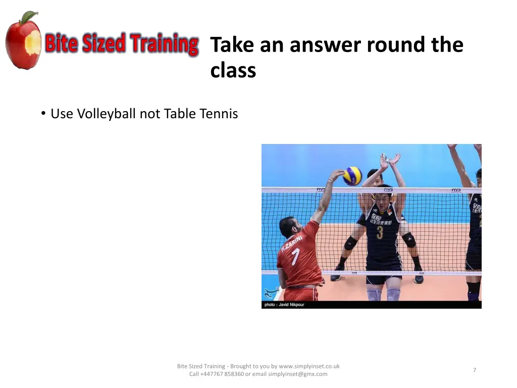 take an answer round the class