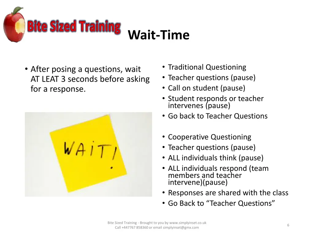 wait time