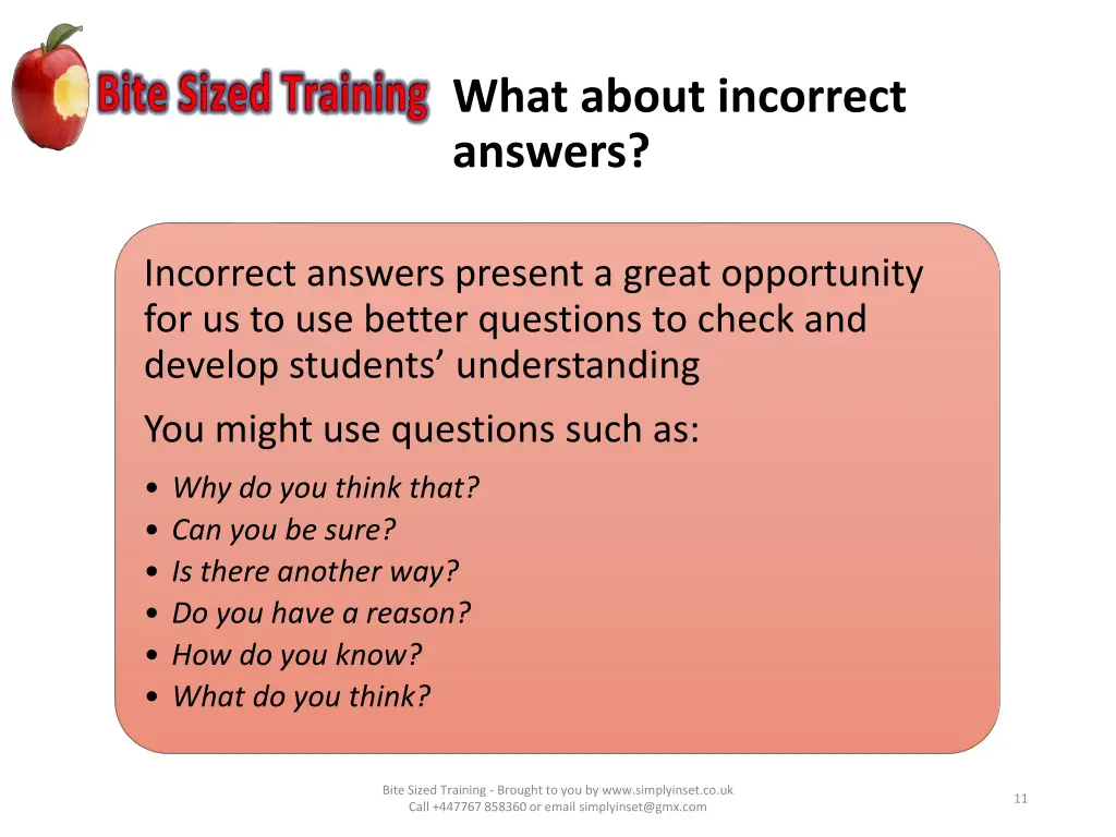 what about incorrect answers