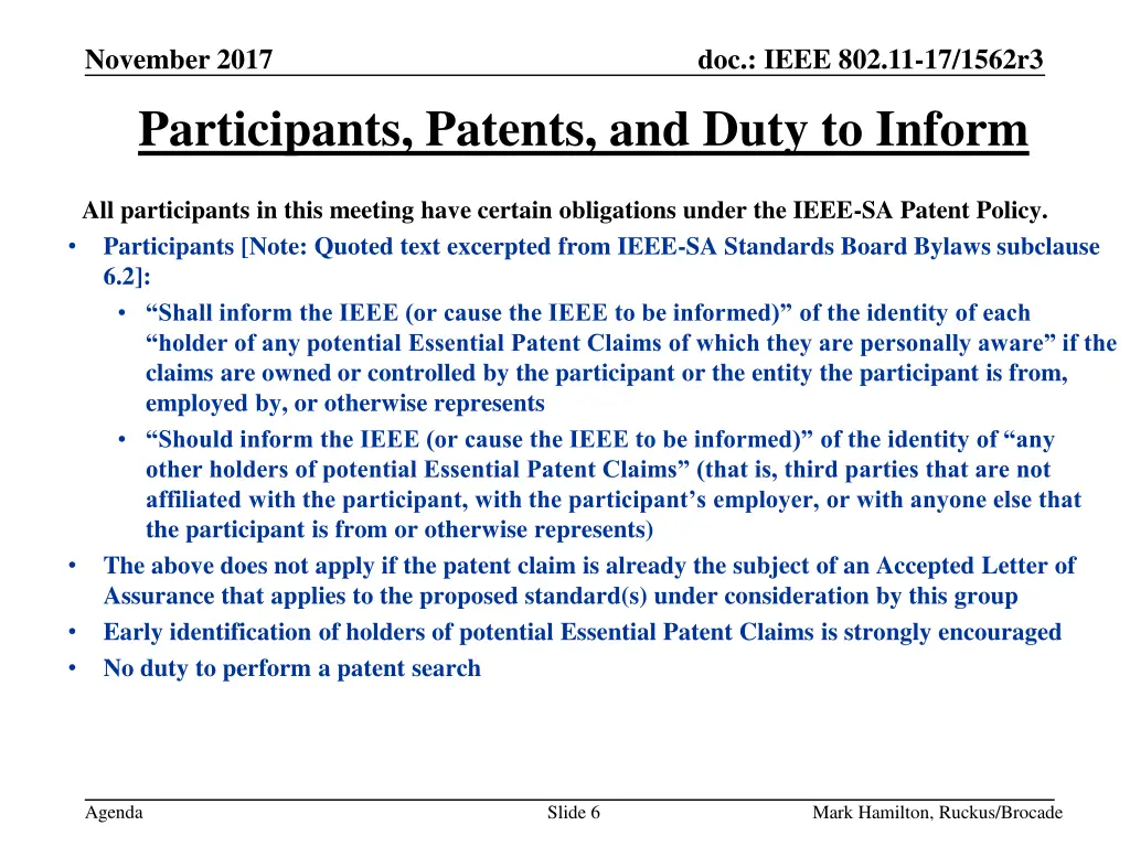 november 2017 participants patents and duty