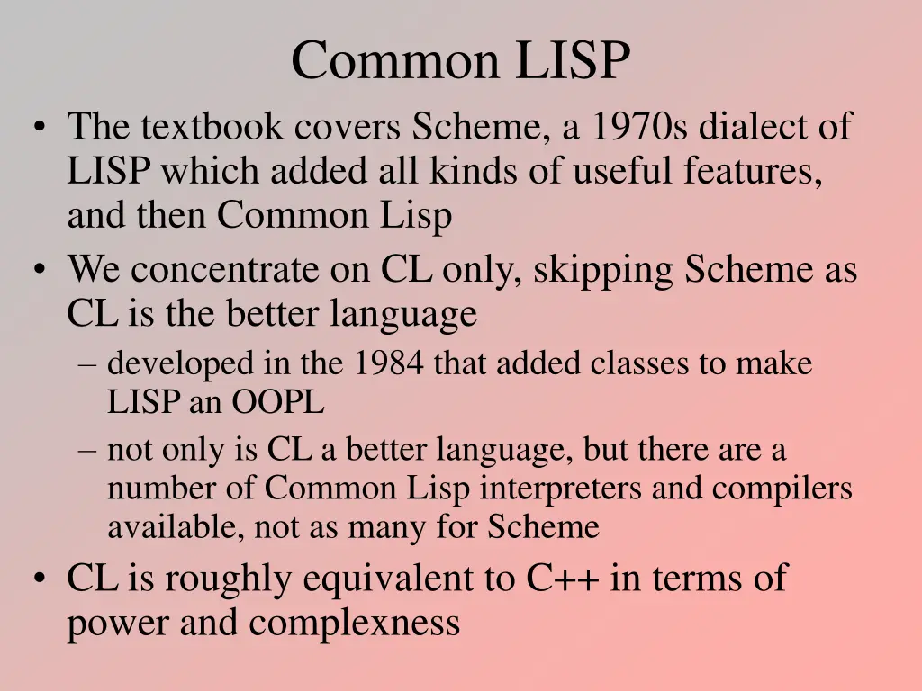 common lisp