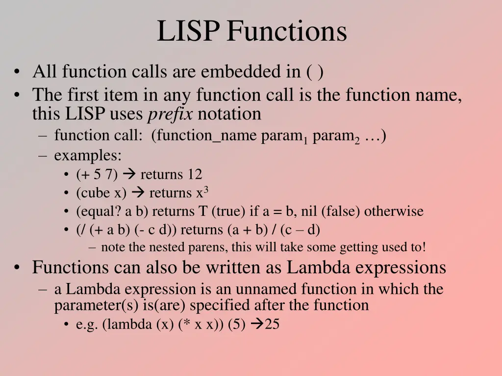 lisp functions