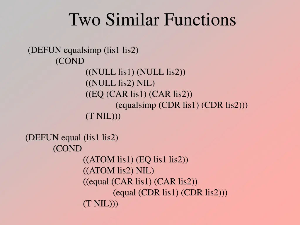 two similar functions
