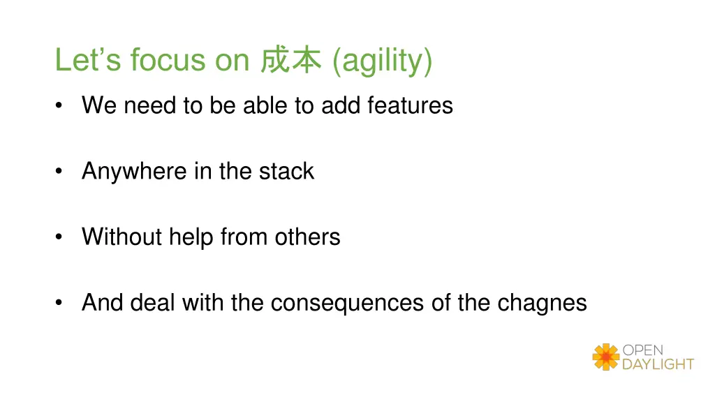let s focus on agility