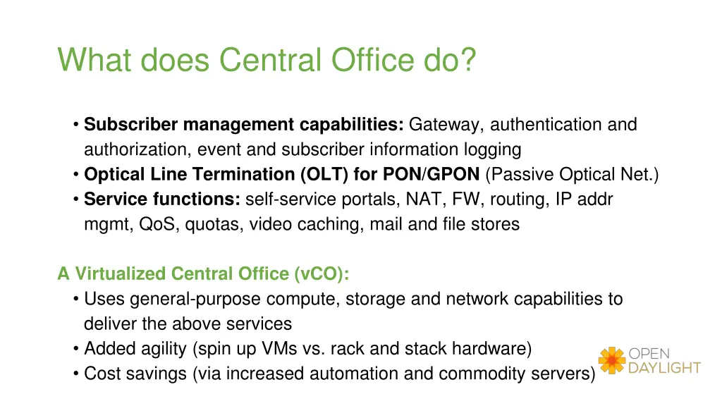 what does central office do