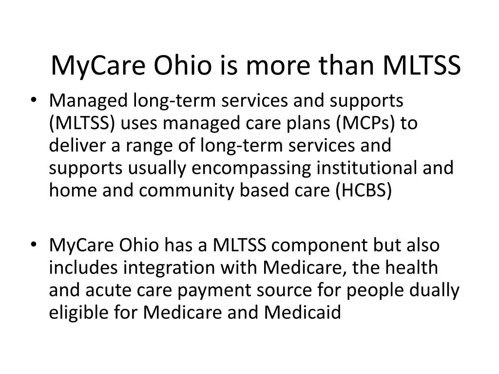 mycare ohio is more than mltss managed long term