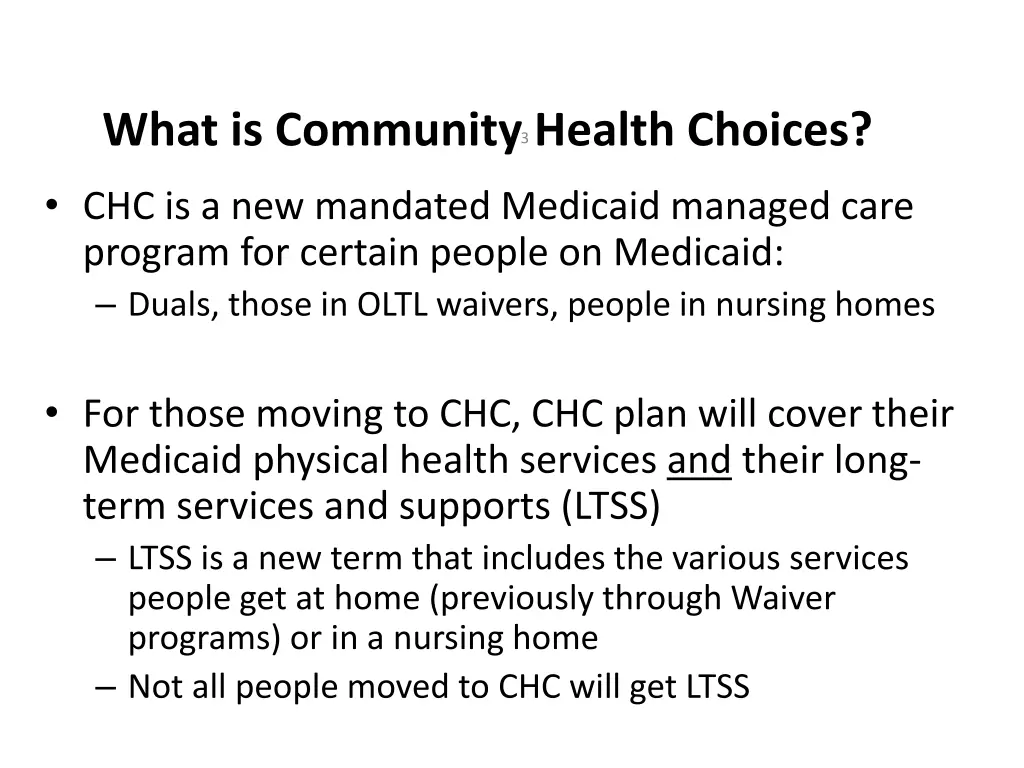 what is community health choices