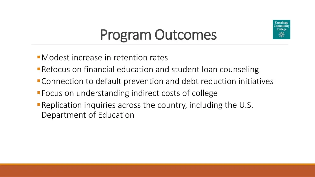 program outcomes program outcomes