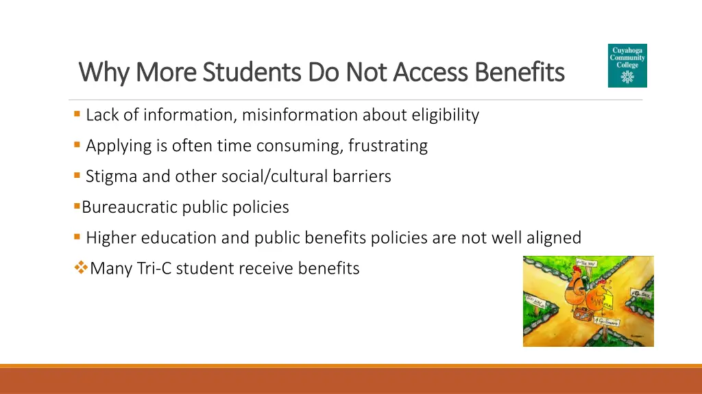 why more students do not access benefits why more