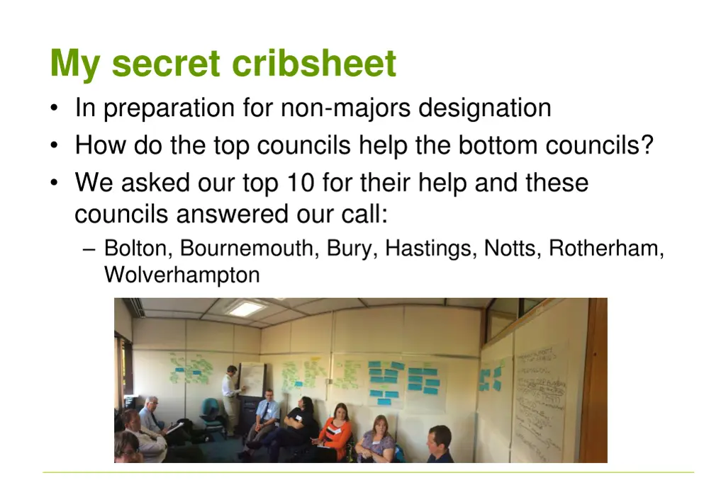 my secret cribsheet in preparation for non majors