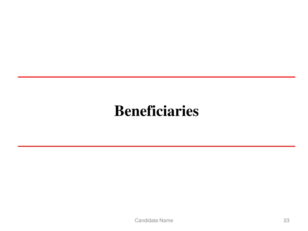 beneficiaries