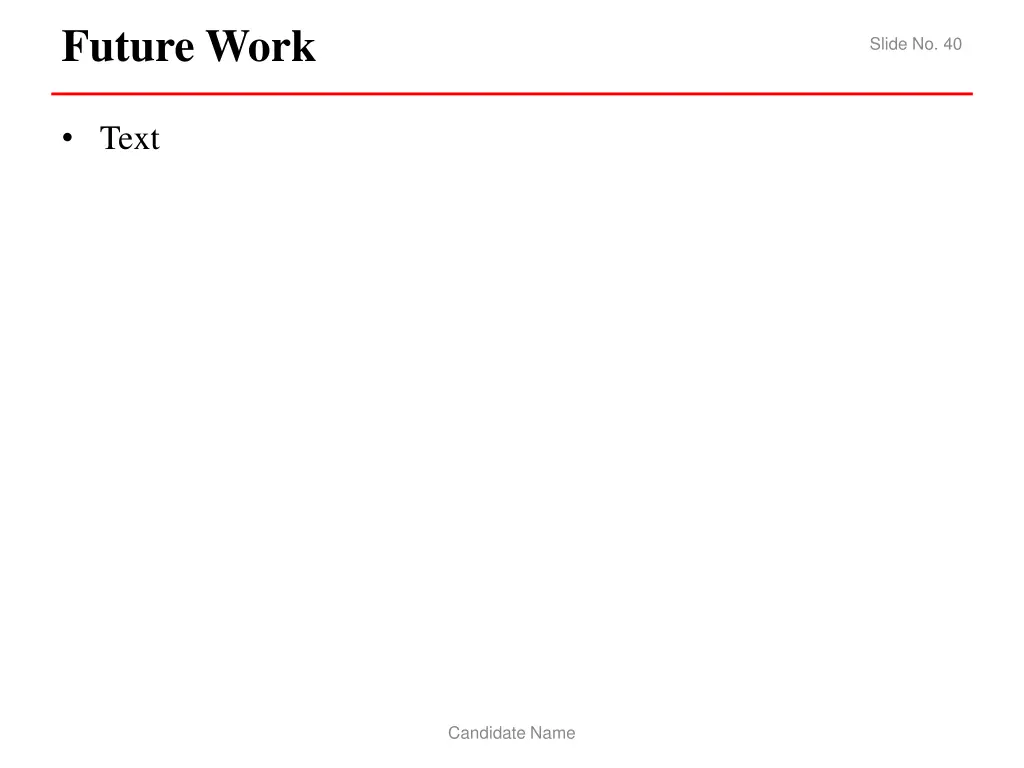 future work