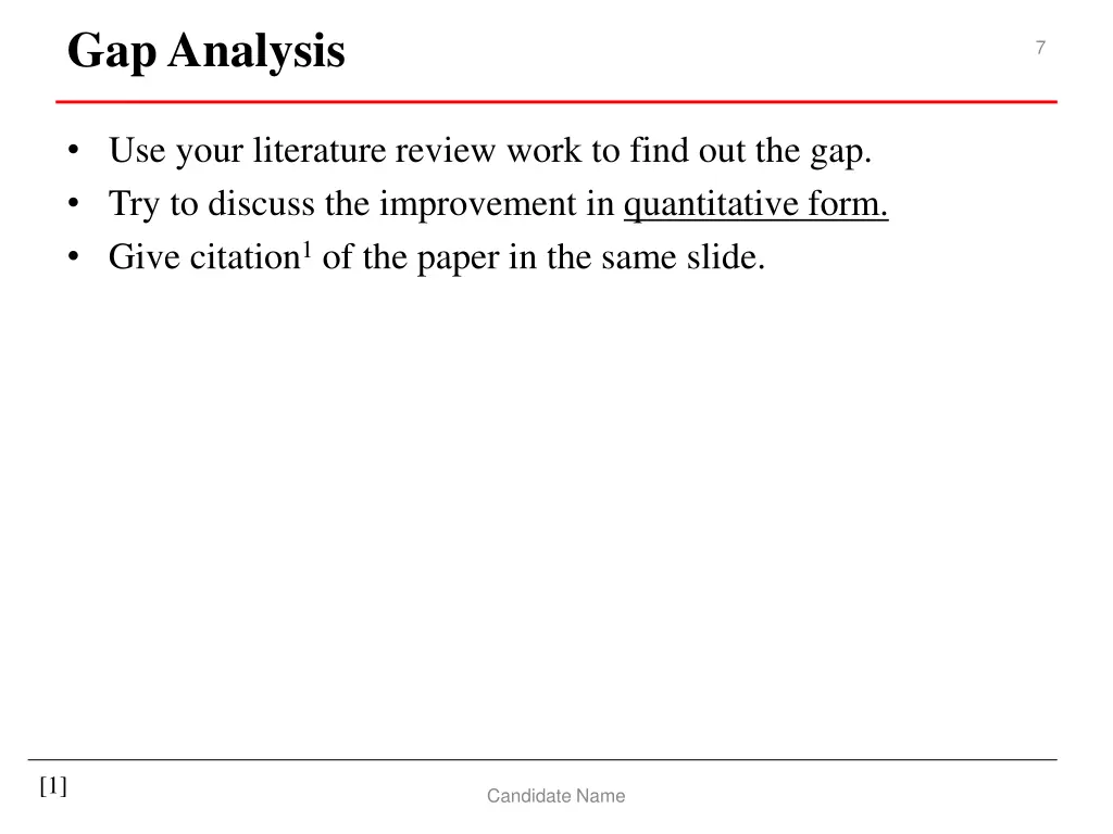 gap analysis
