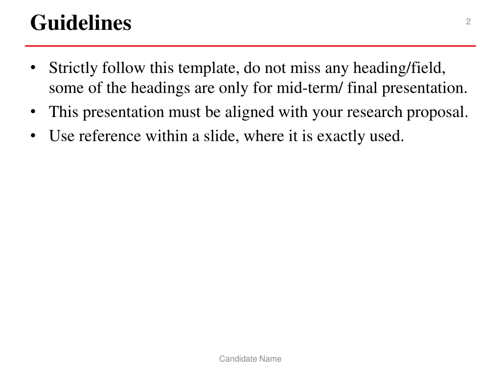 guidelines