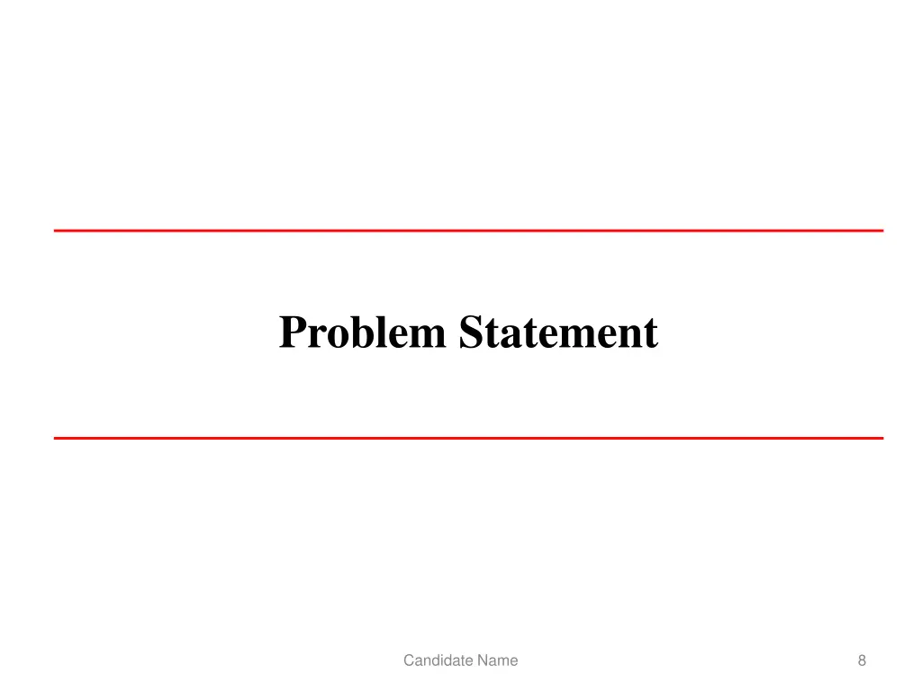 problem statement