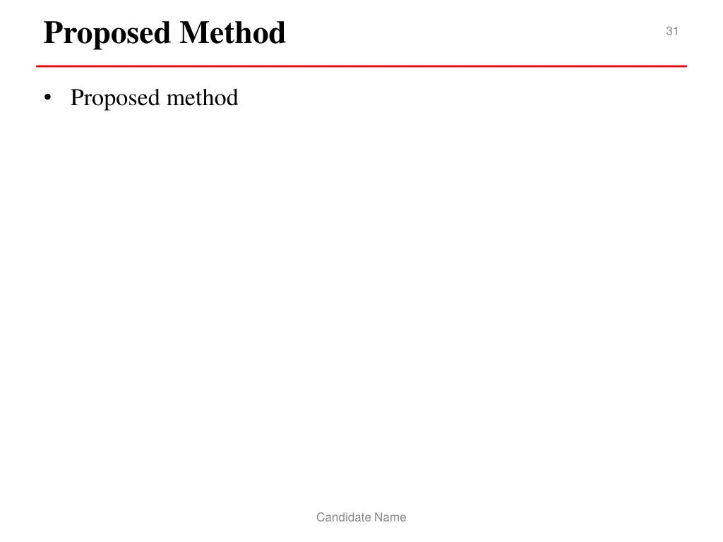 proposed method