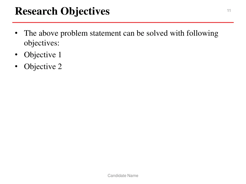 research objectives