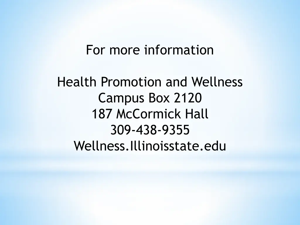 for more information