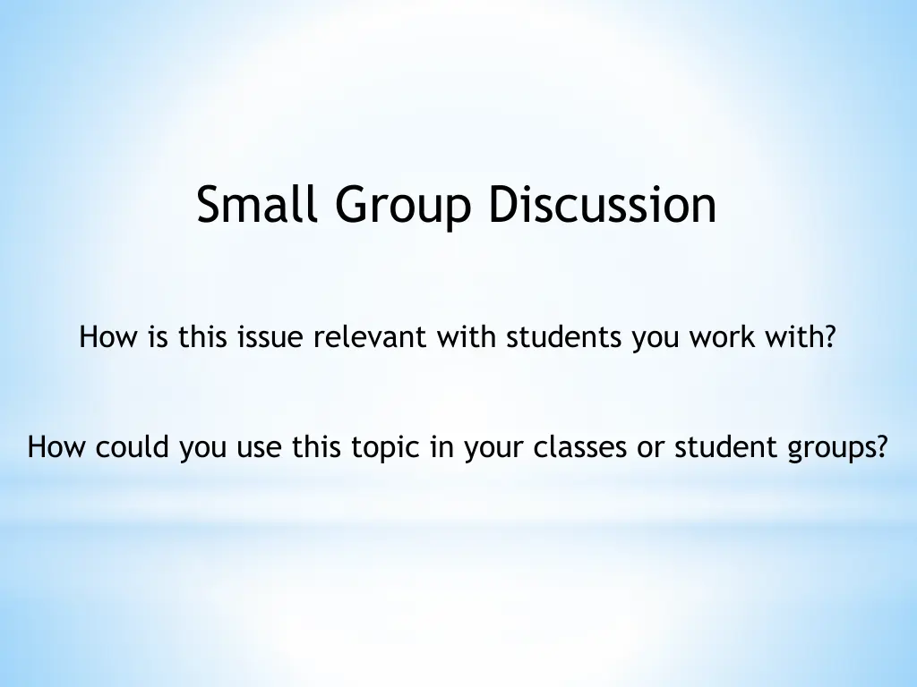 small group discussion