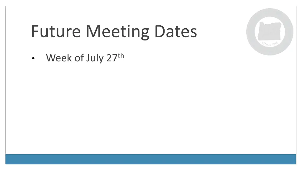future meeting dates