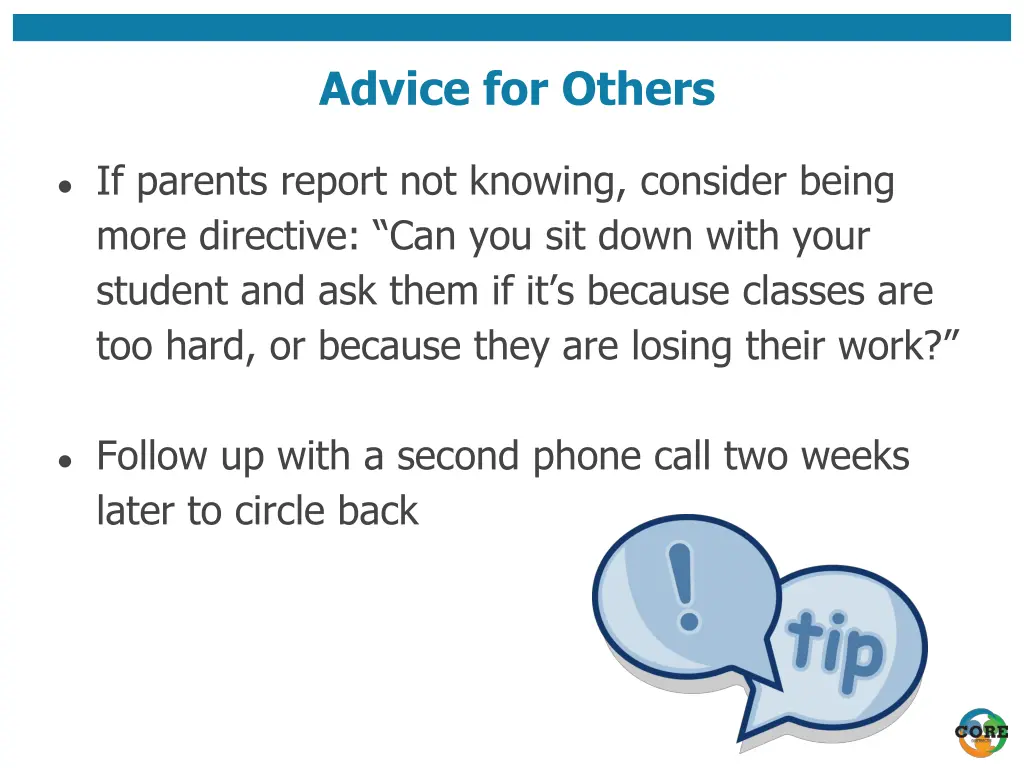 advice for others