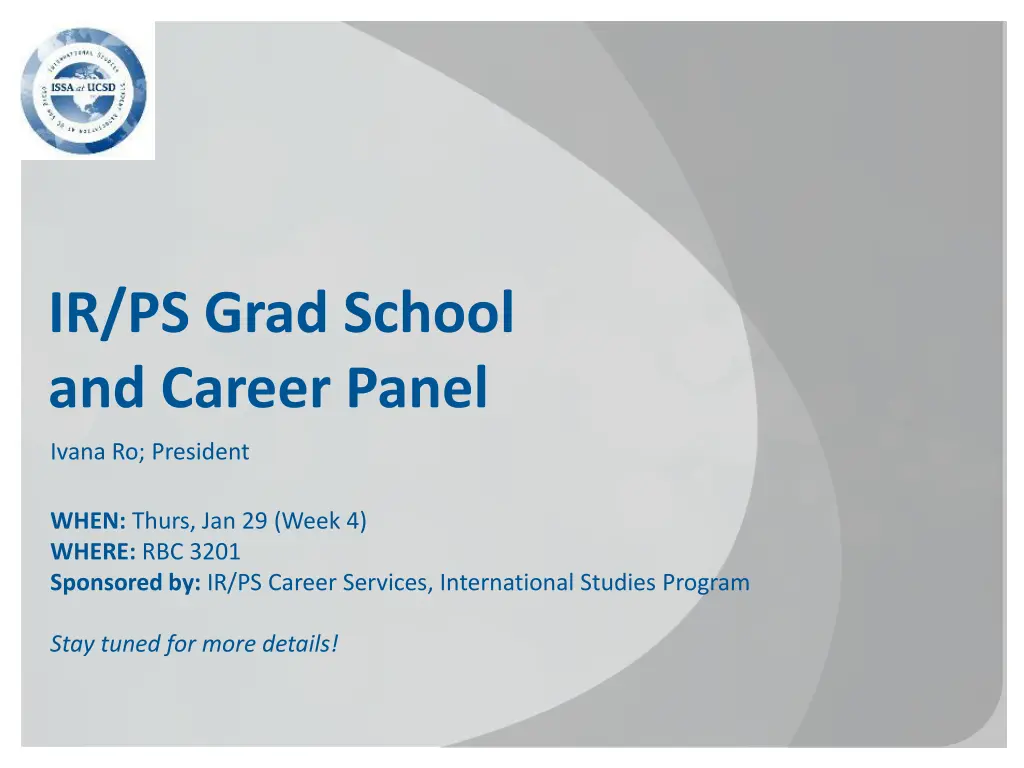 ir ps grad school and career panel
