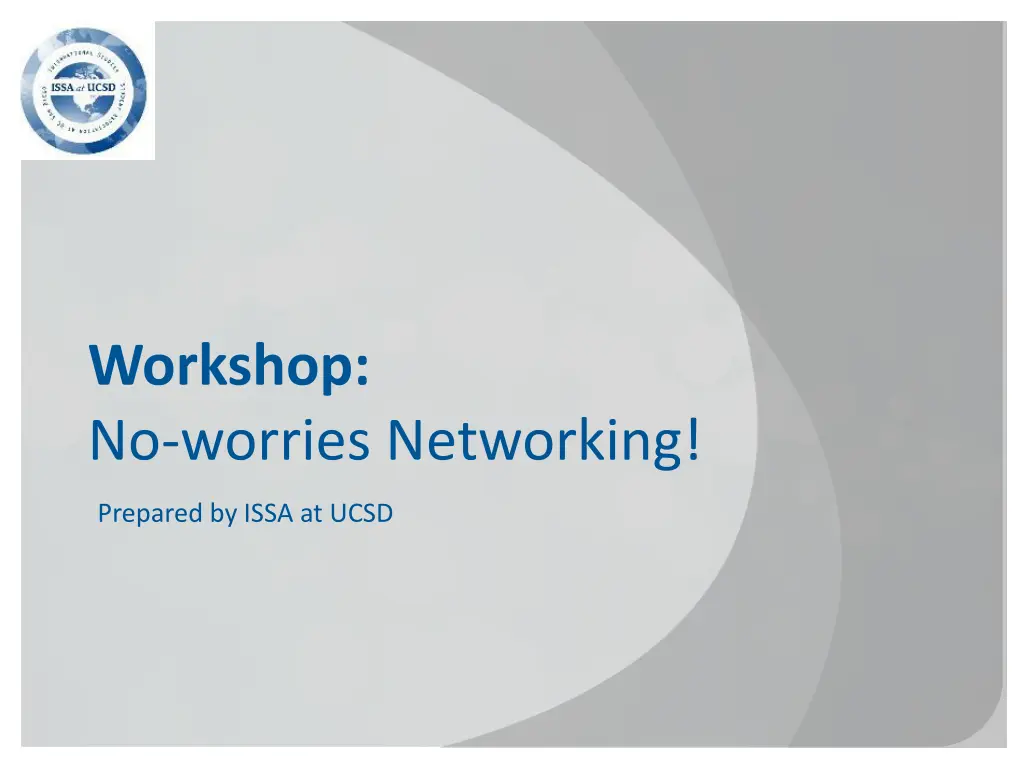 workshop no worries networking