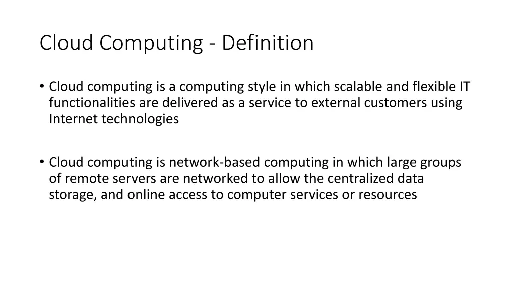 cloud computing definition